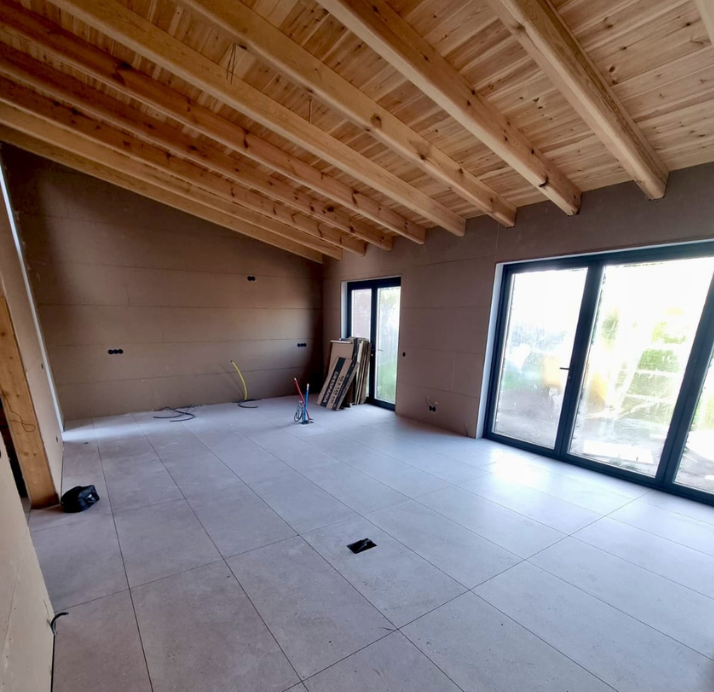 materiales de construcción en proceso